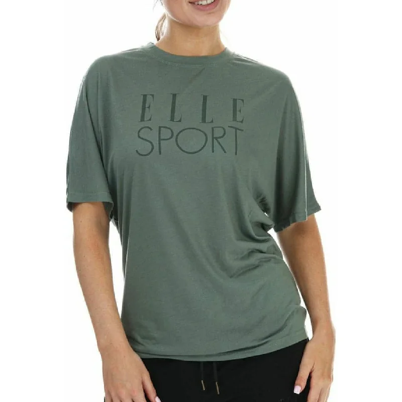 Elle Sport Boyfriend Short Sleeve Womens Training Top - Green