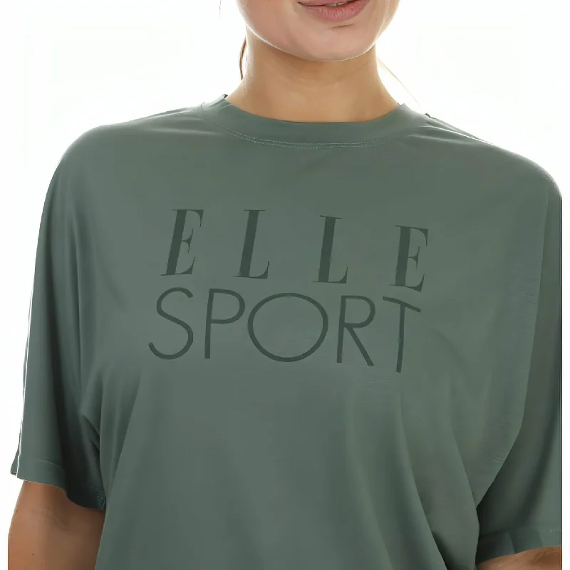 Elle Sport Boyfriend Short Sleeve Womens Training Top - Green