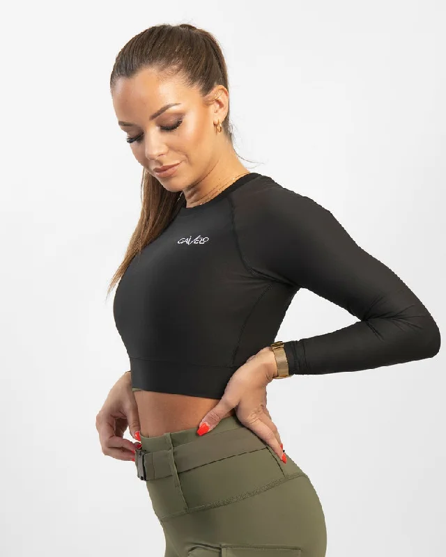 Gavelo Cropped Long sleeve - Black