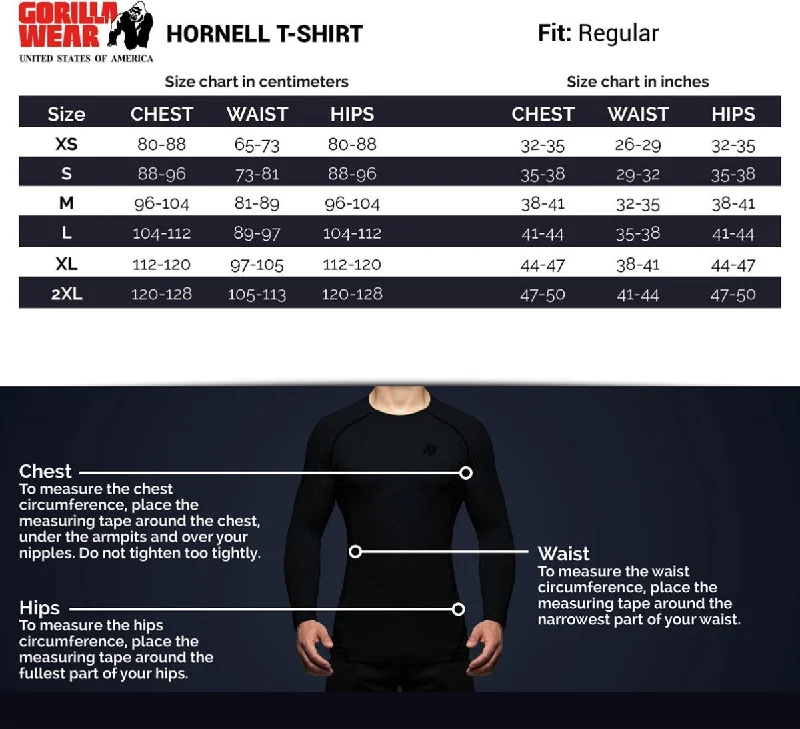 Gorilla Wear Hornell T-Shirt - Black/Grey