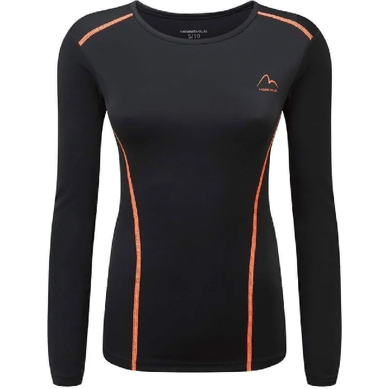 More Mile Compression Womens Long Sleeve Top - Black