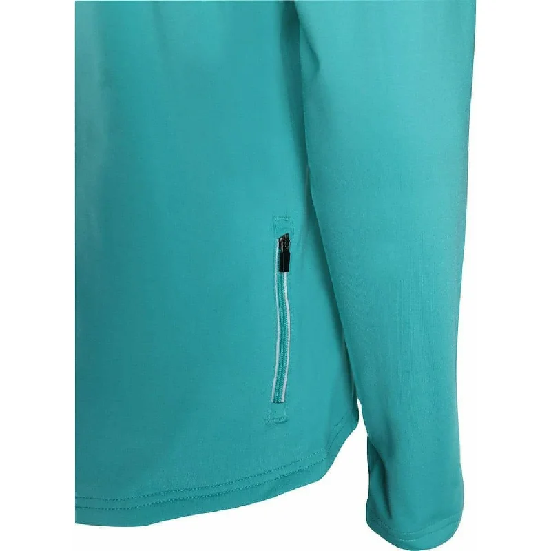 More Mile Vancouver Half Zip Long Sleeve Womens Running Top - Teal