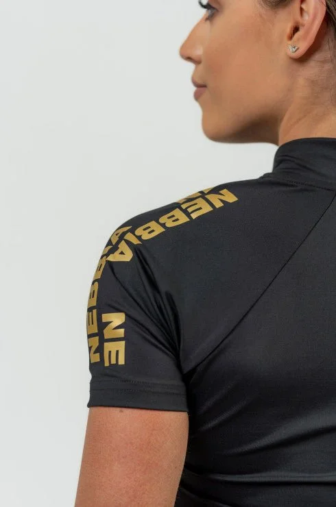 Nebbia Compression Zipper Shirt Intense Ultimate - Black/Gold