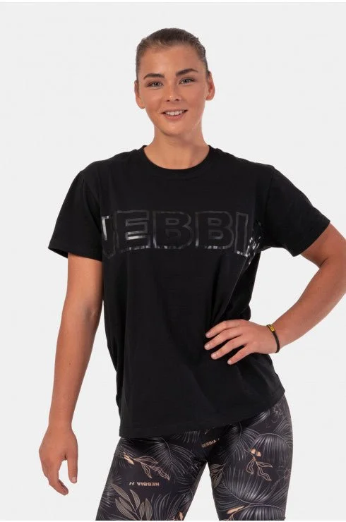 Nebbia Invisible Logo NEBBIA T-Shirt 602 - Black