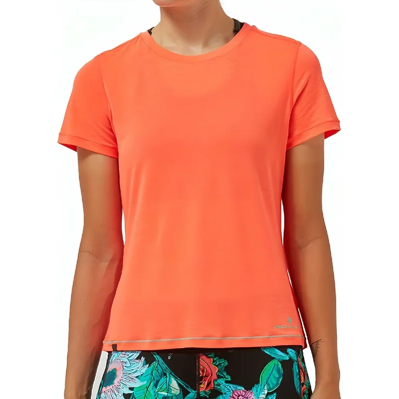 Ronhill Life Tencel Short Sleeve Womens Running Top - Orange