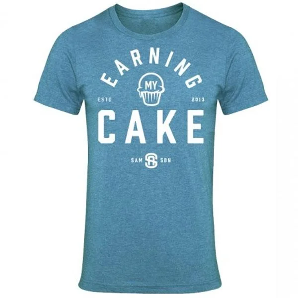 Samson Athletics Earning My Cake Tee - Steel Blue