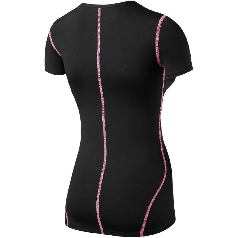 TCA Pro Performance Womens Short Sleeve Baselayer Running Top - Black