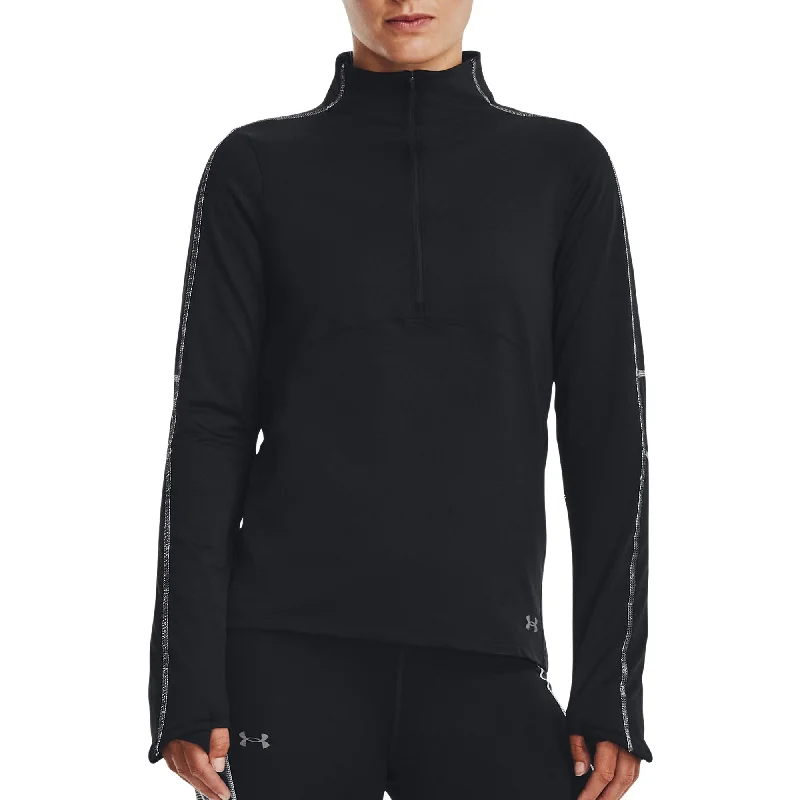 Under Armour Cold Weather Half Zip Long Sleeve Womens Running Top - Black