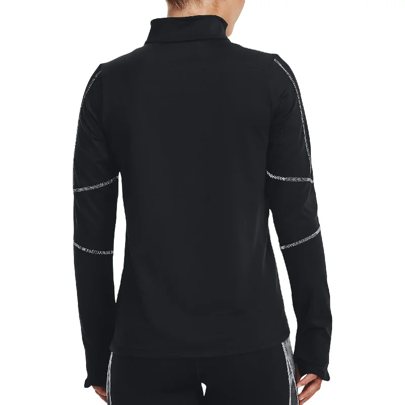 Under Armour Cold Weather Half Zip Long Sleeve Womens Running Top - Black