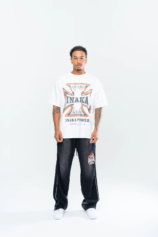 CROSS FLAME SWEATPANTS - INFRARED