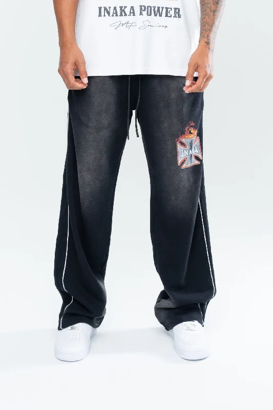 CROSS FLAME SWEATPANTS - INFRARED