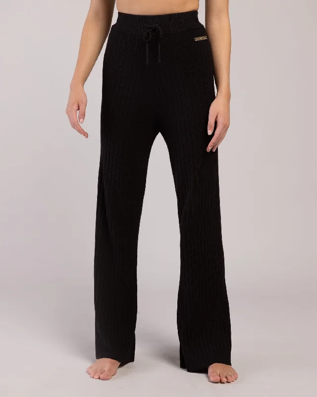 Rib Lounge Wide Leg Pant