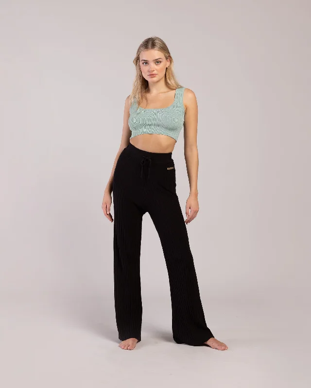 Rib Lounge Wide Leg Pant