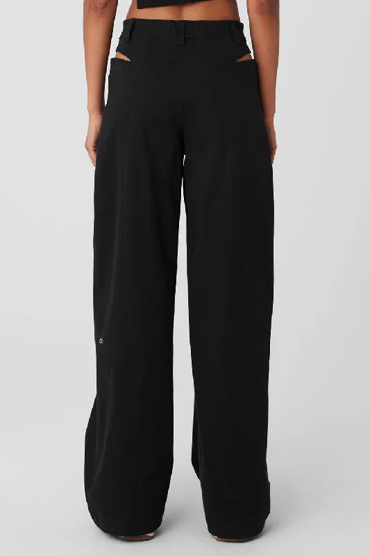 High-Waist Risk Taker Trouser - Black