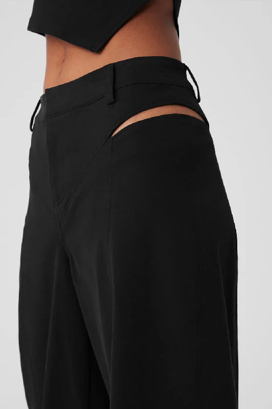 High-Waist Risk Taker Trouser - Black