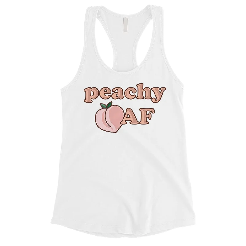 365 Printing Peachy AF Womens Cute Lovely Workout Tank Top