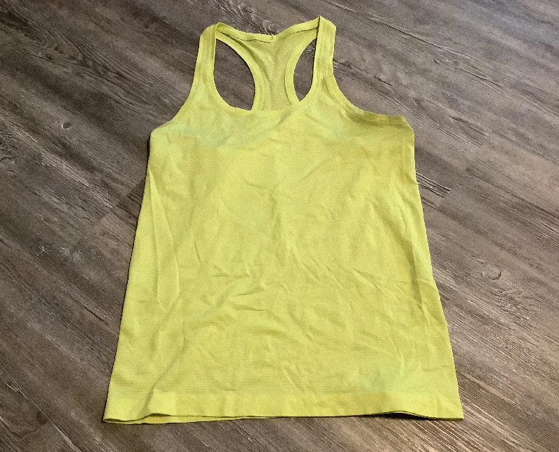 Athletic Tank Top By Lululemon In Yellow, Size: 8