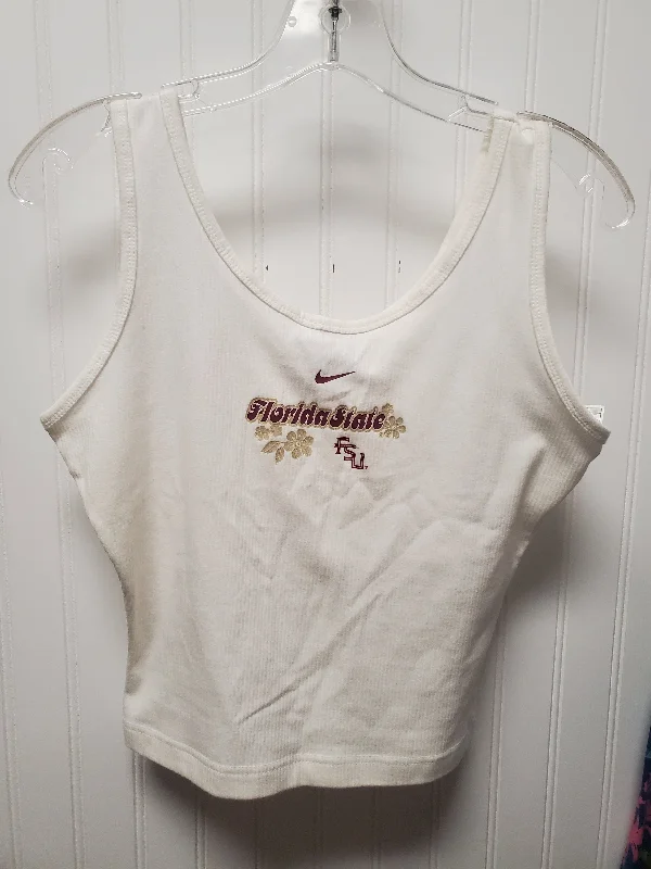 Athletic Tank Top By Nike In White, Size: S