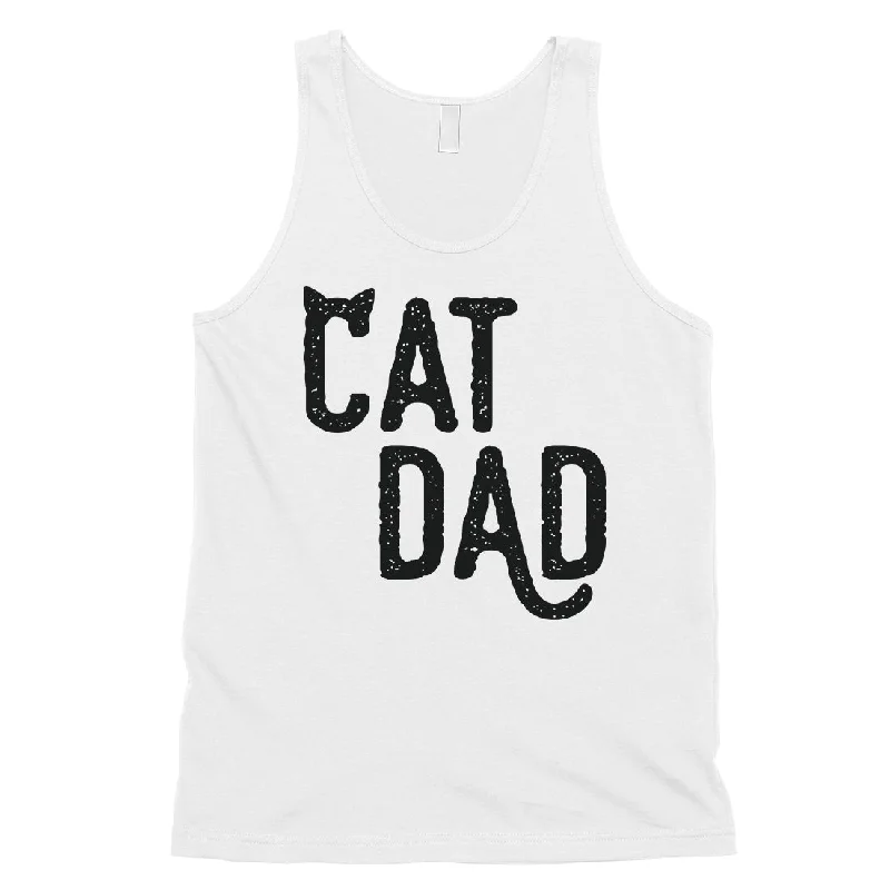 Cat Dad Mens Badass Passionate Cool Fun Father's Day Sleeveless Top