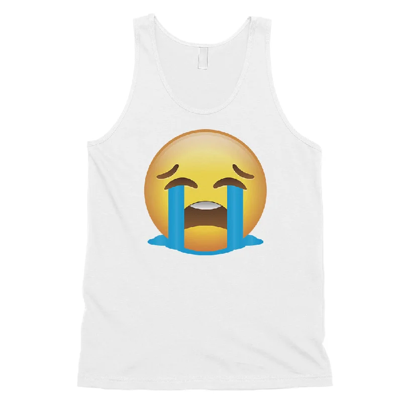 Emoji-Crying Mens Sadness Basic Emotion Best Tank Top Friend Gift