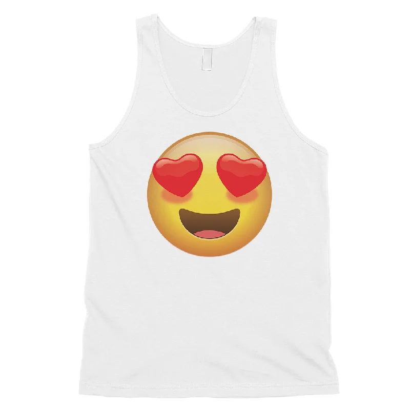 Emoji-Heart Eyes Mens Loving Cute Sweet Cool Tank Top Birthday Gift