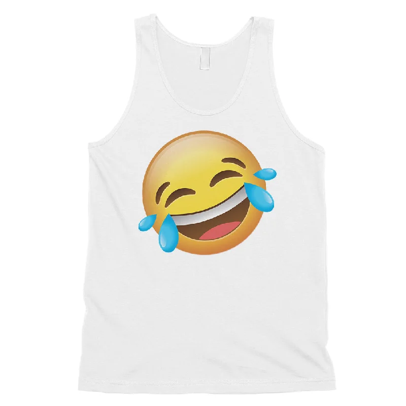 Emoji-Laughing Mens Cute Funny Humor Halloween Tank Top Friend Gift