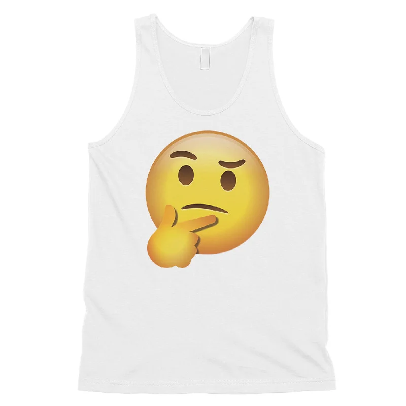 Emoji-Thinking Mens Silly Questioning Cool Tank Top Birthday Gift