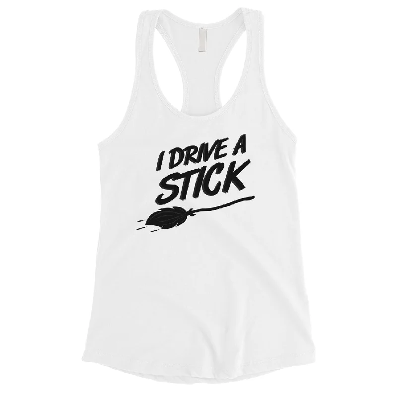 I Drive A Stick Cute Halloween Costume Funny Womens Tank Top