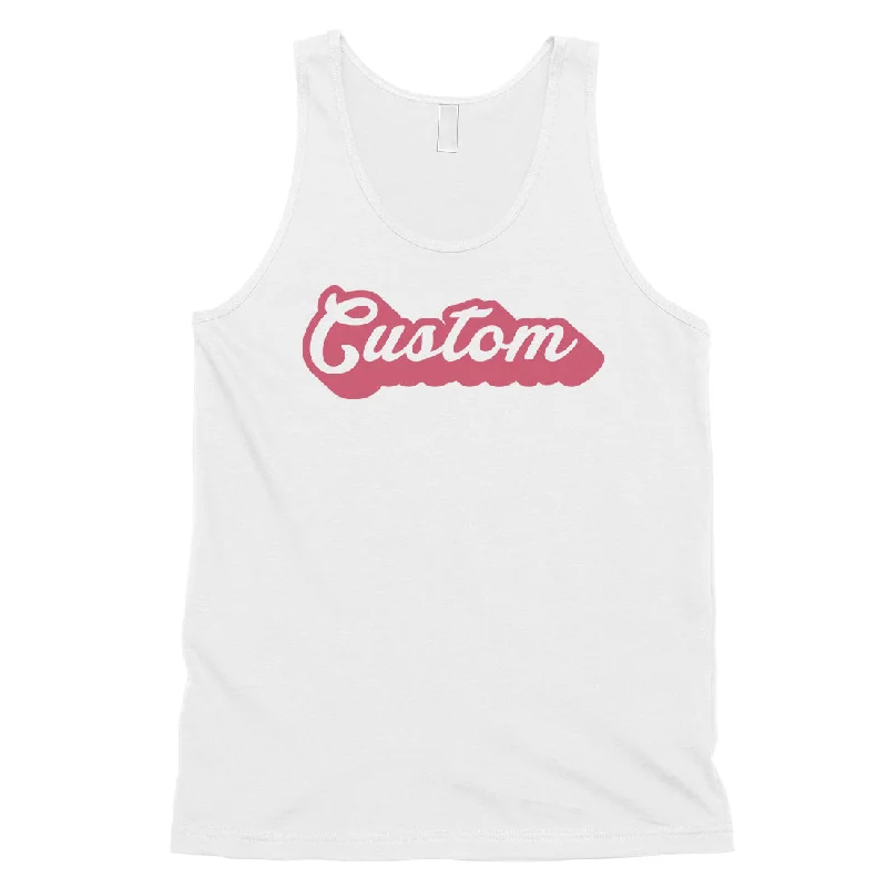 Pink Pop Up Text Amazing Bright Custom Mens Personalized Tank Tops