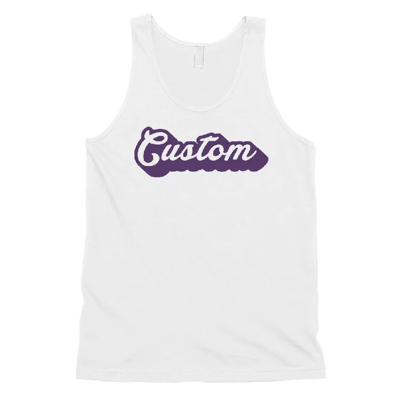 Purple Pop Up Text Fun Cool Custom Mens Personalized Tank Tops Gift