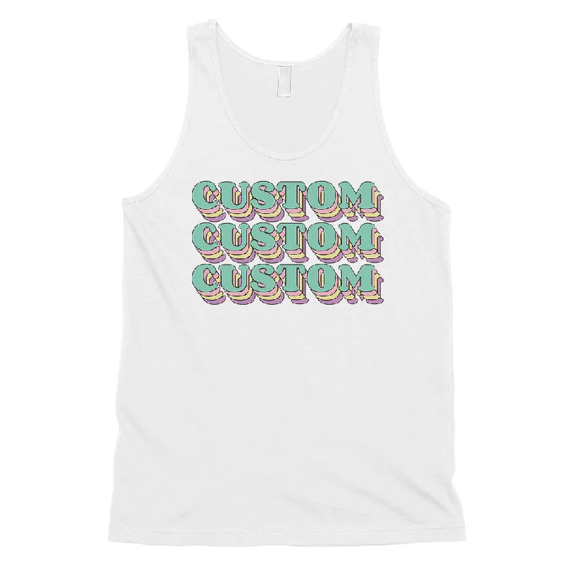 Sorority Theme Green Top Text Lovely Mens Personalized Tank Tops