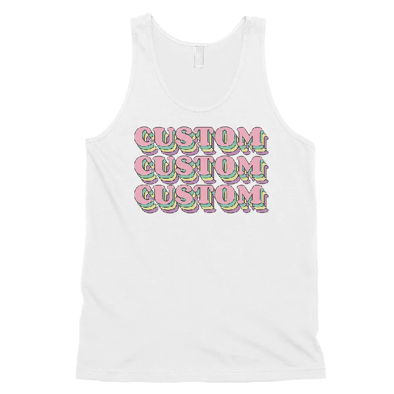 Sorority Theme Pink Top Text Fresh Mens Personalized Tank Tops Gift