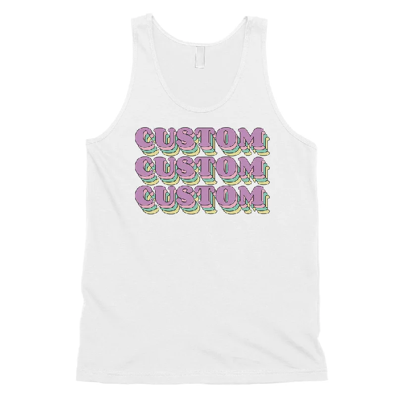 Sorority Theme Purple Top Text Cool Mens Personalized Tank Tops