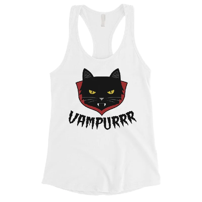 Vampurrr Funny Halloween Costume Cute Graphic Design Womens TankTop