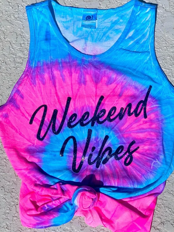 Weekend Vibes Tie-Dye Tank