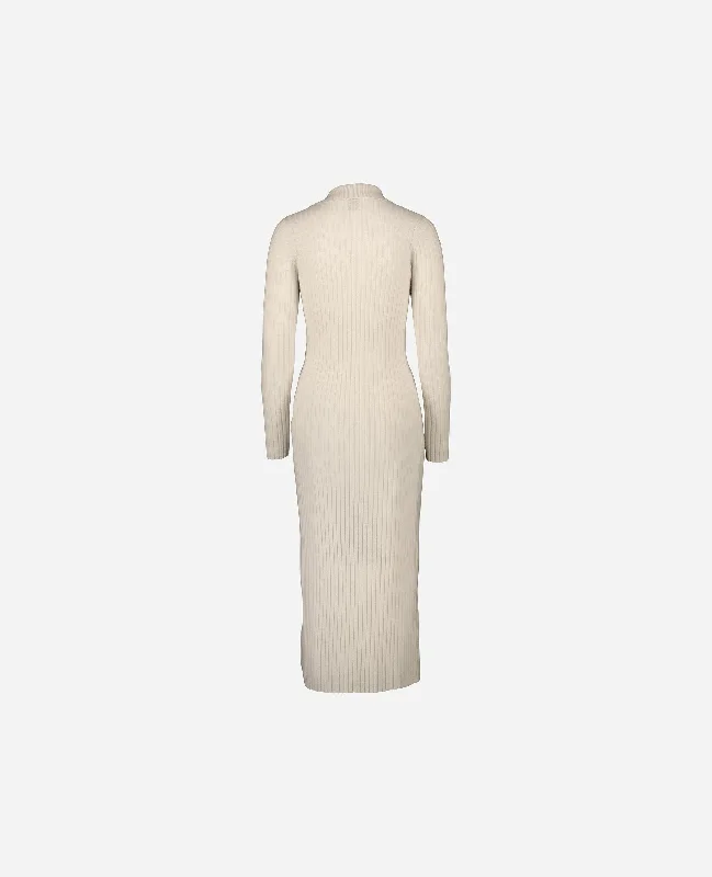 Kleid aus Cashmere in Creme