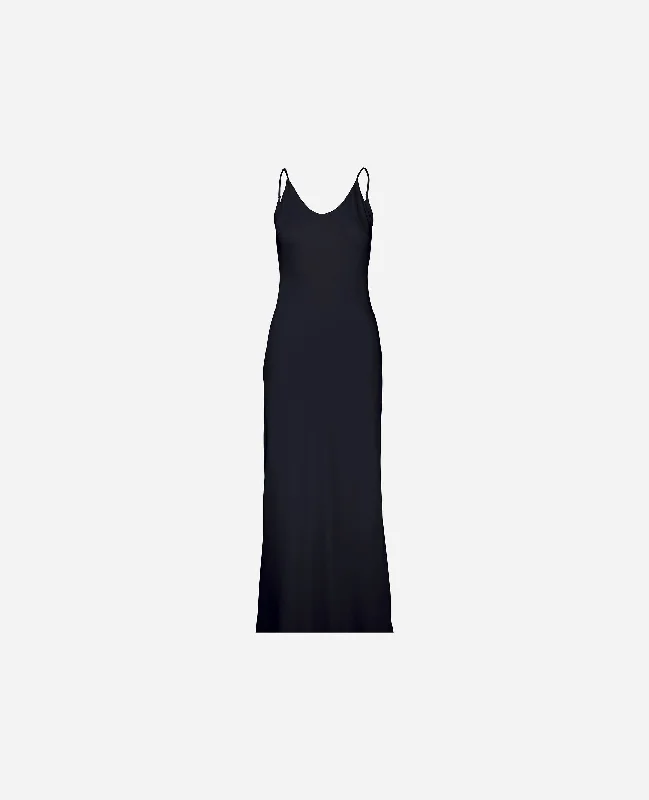 Kleid aus Seide in Navy