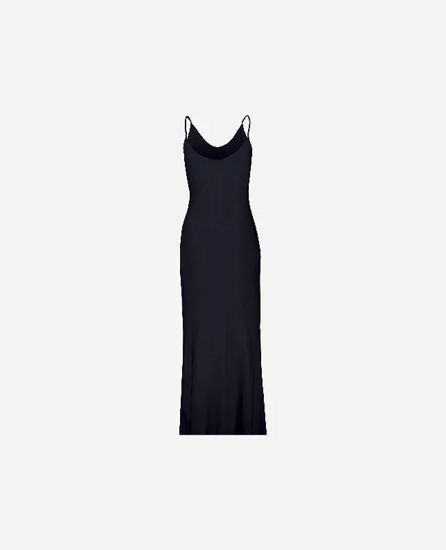 Kleid aus Seide in Navy