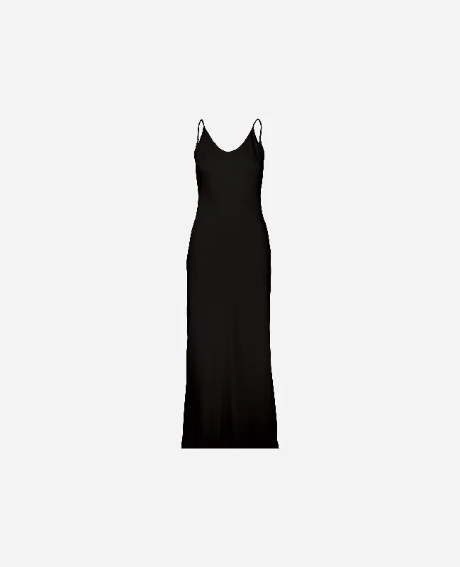 Kleid aus Seide in Schwarz