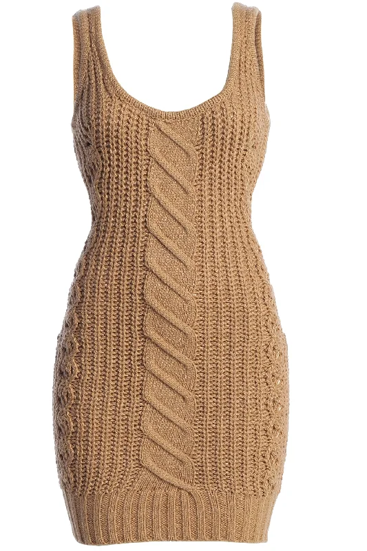 Beige Evonna Sweater Knit Dress