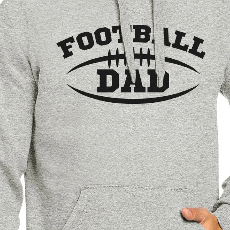 Football Dad Men's Grey Hoodie Funny Dad Hoodie For His Birthday