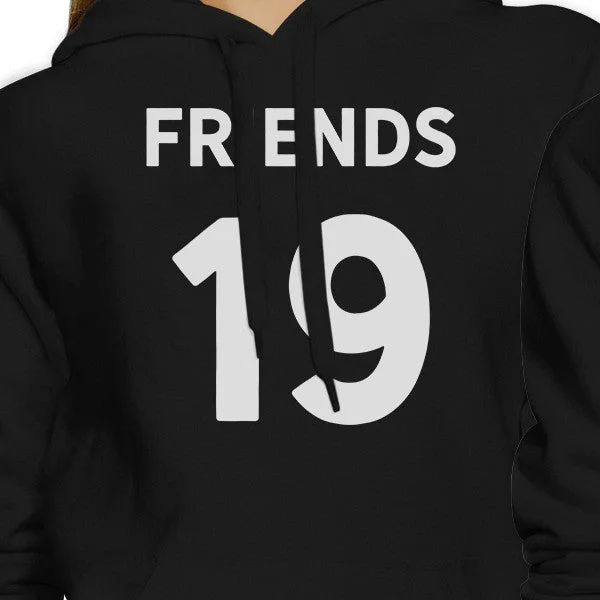 Friends Since Custom Years BFF Matching Black Hoodies