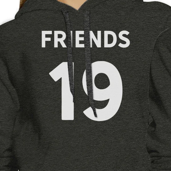 Friends Since Custom Years BFF Matching Dark Grey Hoodies