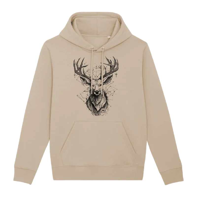 Hirsch Skizze  - Bio Unisex Hoodie (PREMIUM)