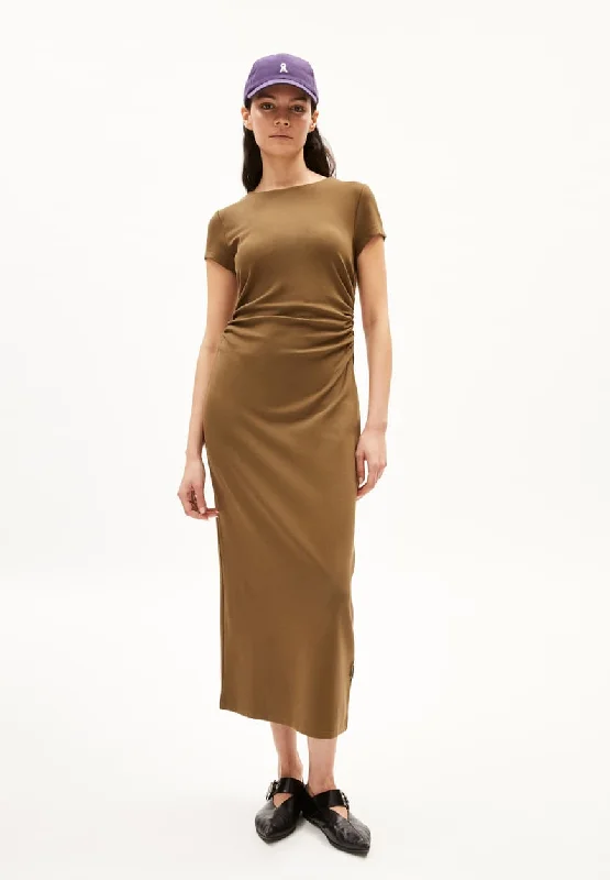 Jerseykleid ADAAJA dried moss | ARMEDANGELS