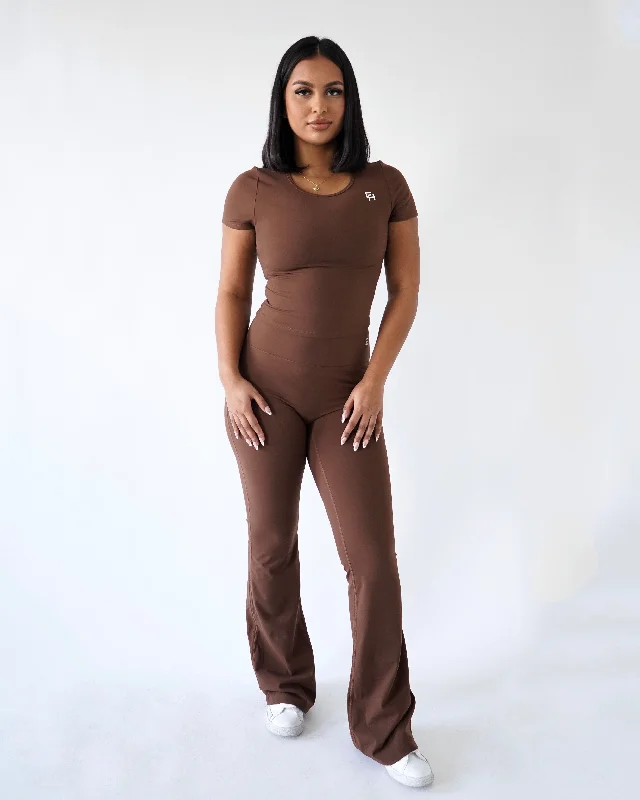 PERFORMANCE FLARE LEGGINGS - Clay