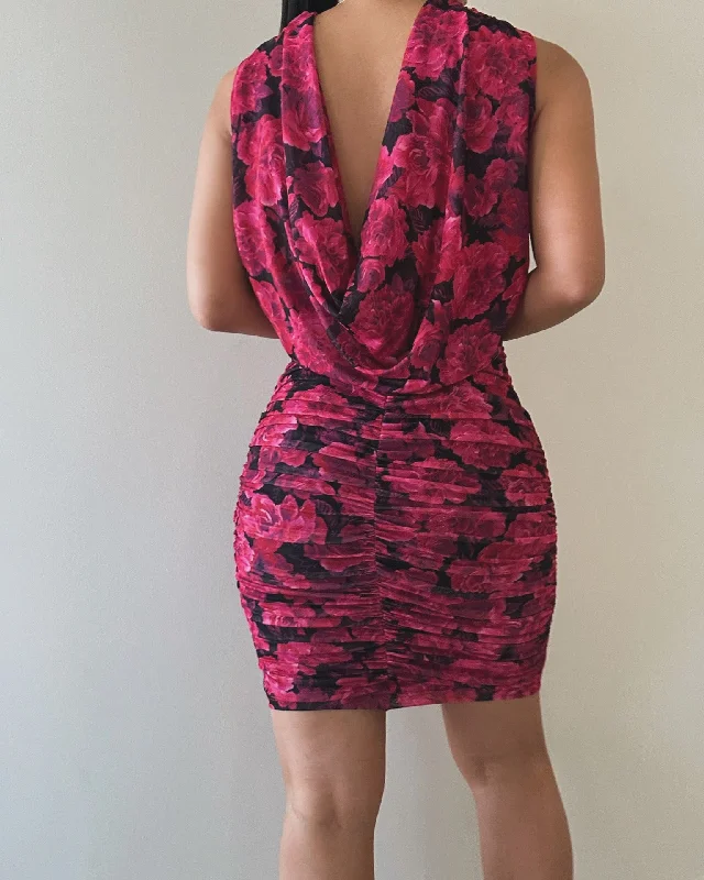 Pink  Paraiso Cowl Back Dress