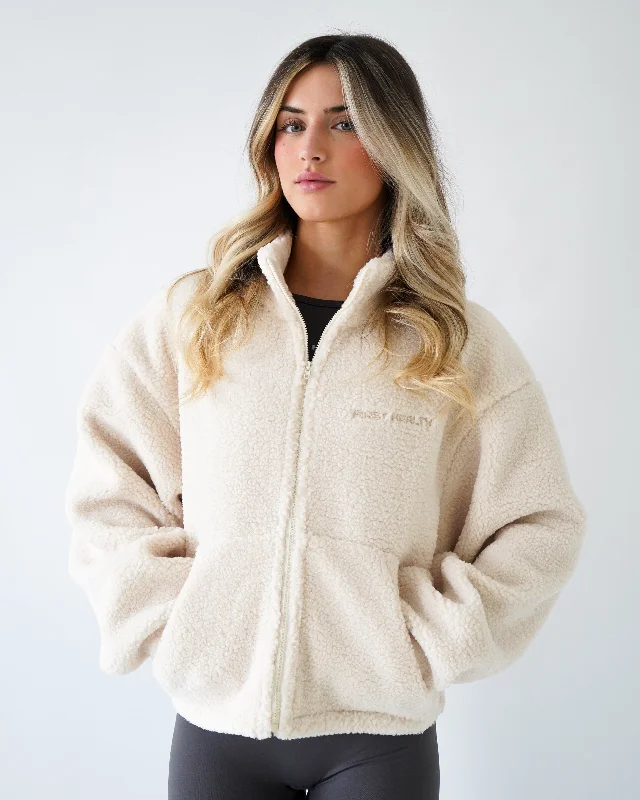 TEDDY ZIP - Cream