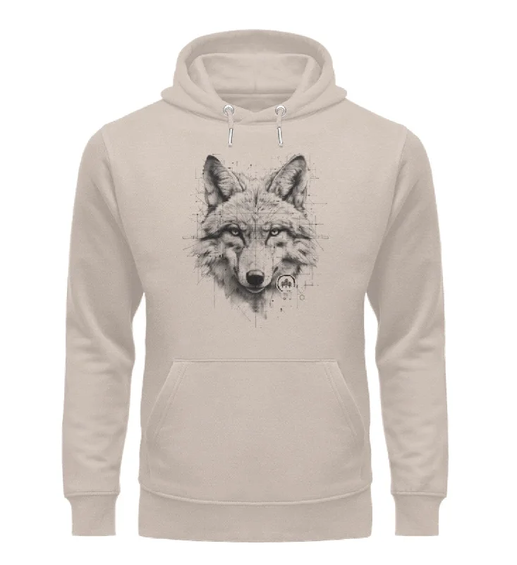 Wolf Skizze - Bio Unisex Hoodie (PREMIUM)