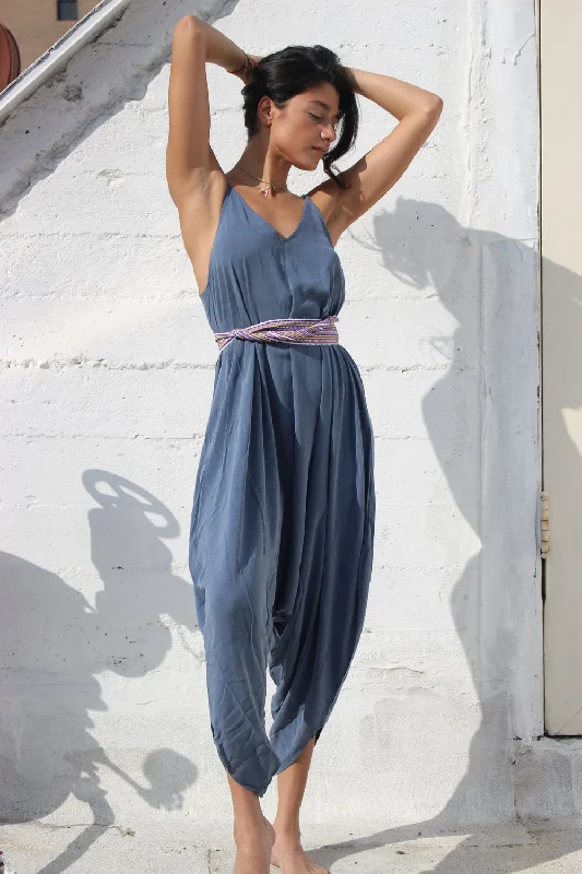 Navy Stone Wash Jumpsuit